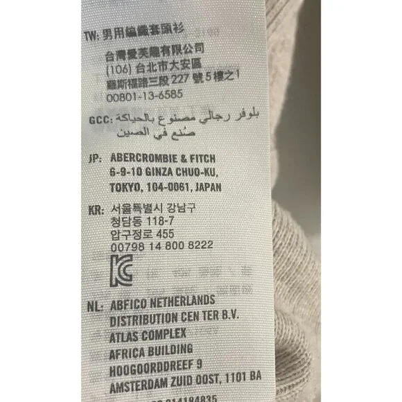 Hollister Beige Crewneck Sweatshirt Men’s Size L Classic Logo - Picture 5 of 7